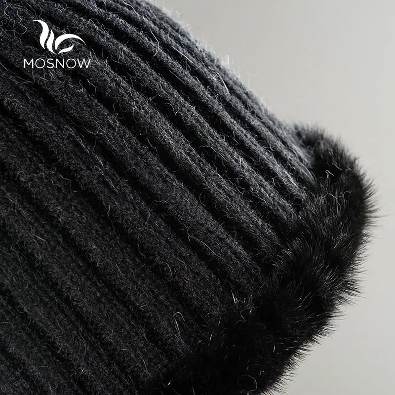 Новинка 2019 года меховые зимние шапки из натуральной норки для женщин плотная