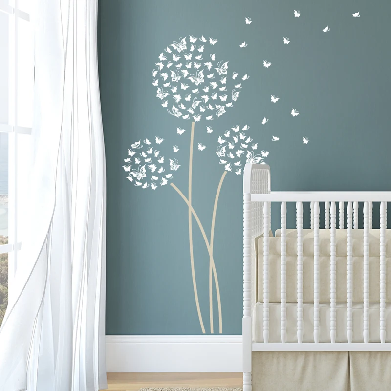 Бабочки Одуванчик наклейки на стену доступны в 3 узорах детские настенные