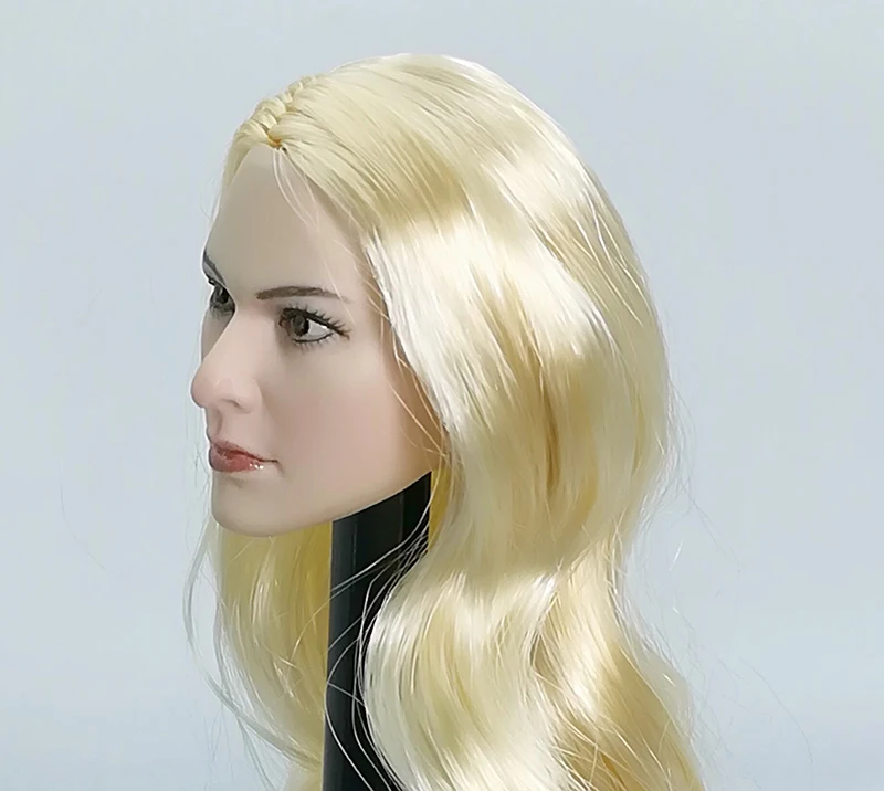 1/6 Иванка голова Трампа лепит светлые кудрявые длинные волосы для 12 дюймов тела