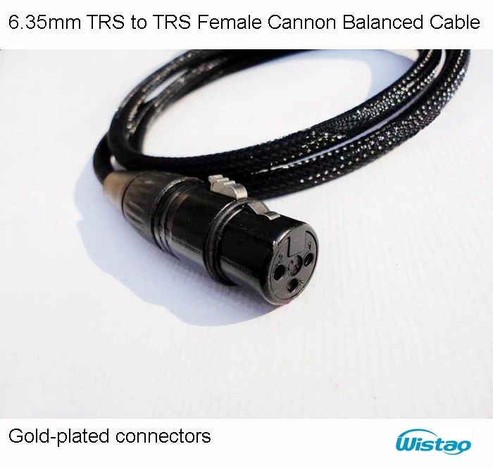 IWISTAO 6 35 мм TRS к XLR HIFI аудио Female Cannon сбалансированный кабель Позолоченные контакты