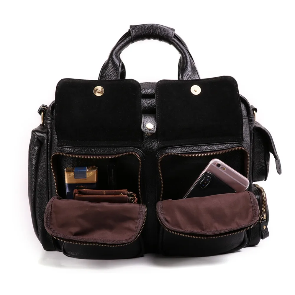 Мужская сумка сумки-почтальонки из натуральной кожи через плечо для ноутбуков