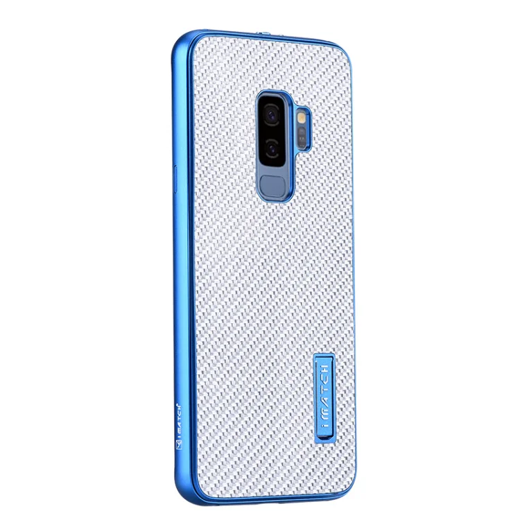 Blue bumper Sliver Для samsung Galaxy S9/S8 Plus чехол Роскошный металлический алюминиевый бампер чехол из углеродного волокна Защитный чехол s для samsung Galaxy S9 S8 чехол - Цвет: Blue bumper Sliver