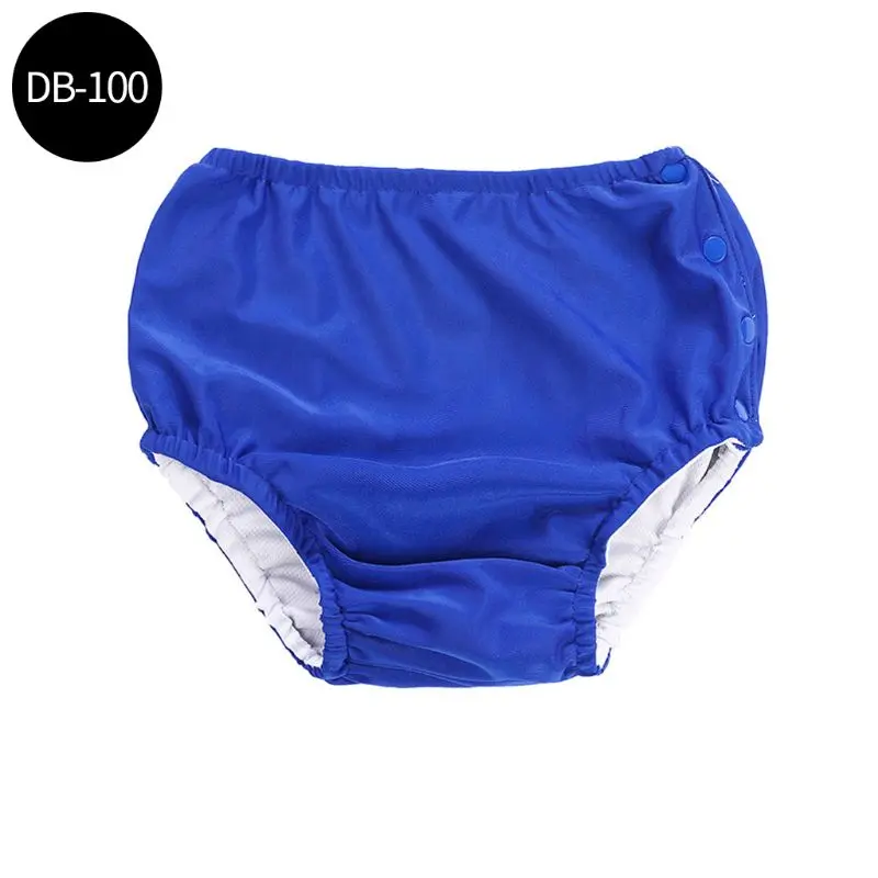 Dark Blue-100 Детское водонепроницаемое нижнее белье, Мягкий купальный подгузник, трусики, шорты с эластичной резинкой на талии, трусы для малышей - Цвет: Dark Blue-100