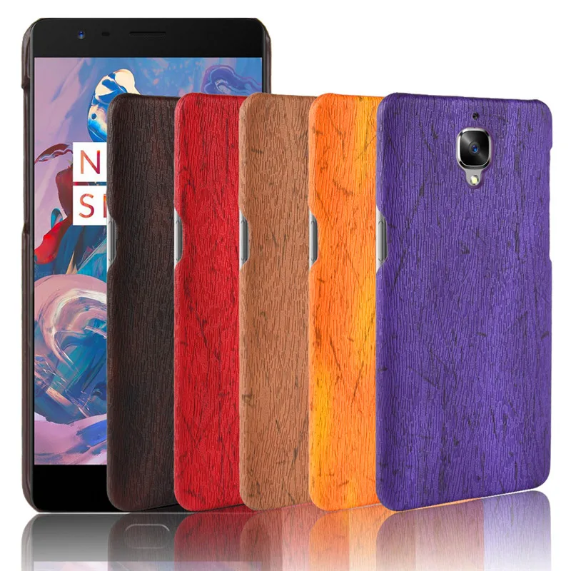 Чехол One Plus 3T Oneplus3 Жесткий ПК с текстурой под дерево + обложка на заднюю панель из