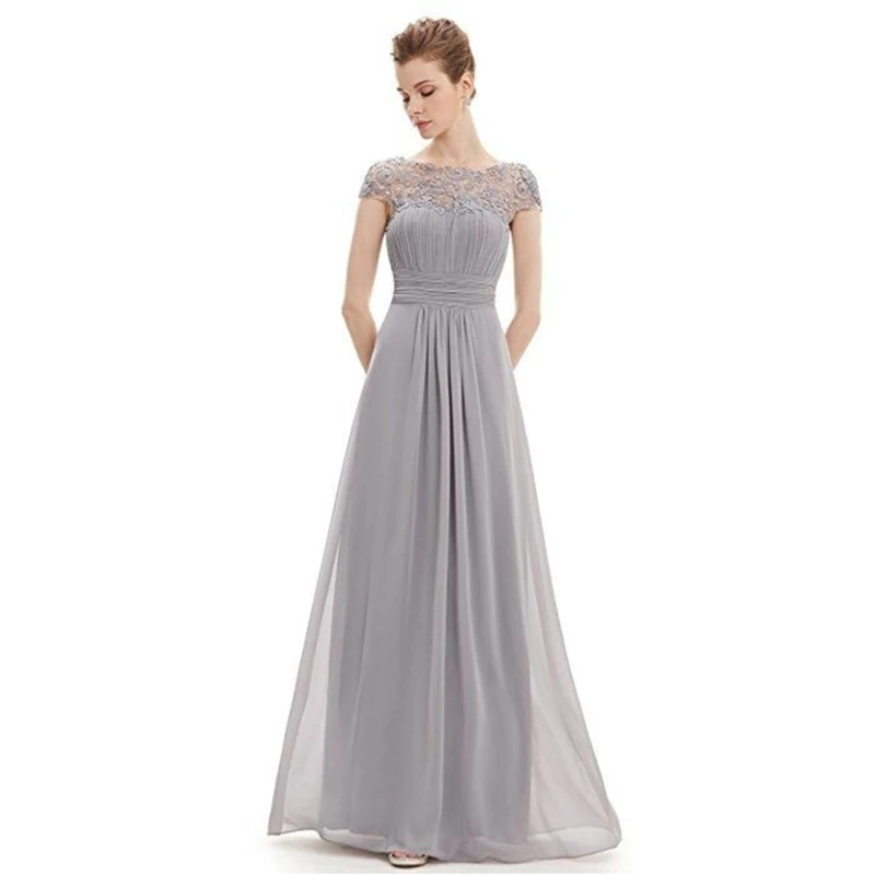 Разноцветное кружевное платье с короткими рукавами со складками на груди