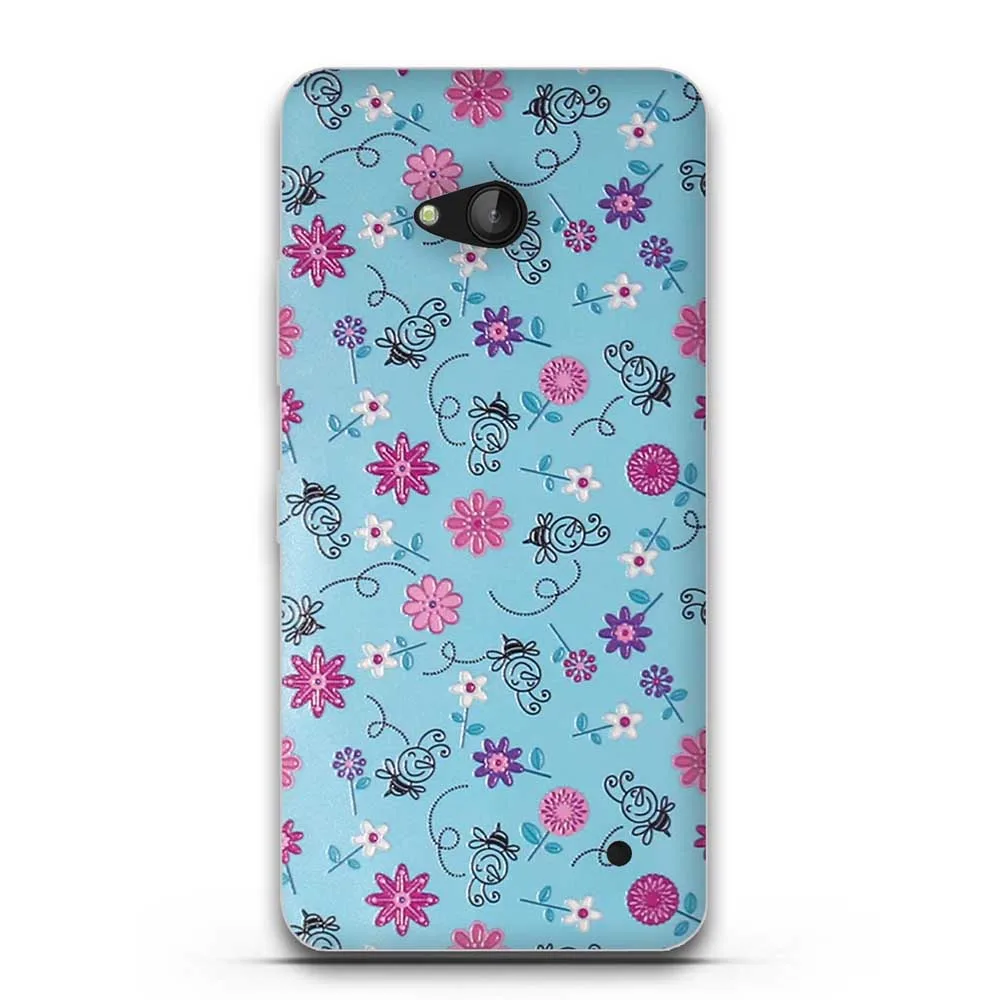 Мягкий чехол из ТПУ для Microsoft Nokia Lumia 640 Модный с 3D цветком тонкий | Мобильные