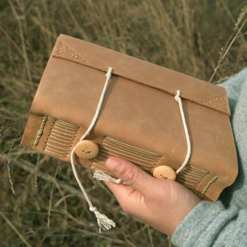 100% натуральная кожа ручной работы винтажный Ретро путешествия телефон блокнот