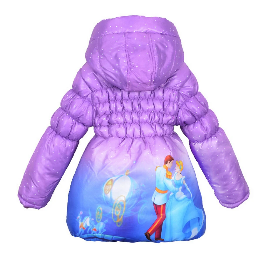 Продажа! Новый 2015 девушки зимнее пальто зимние мягкие одежды детей золушка