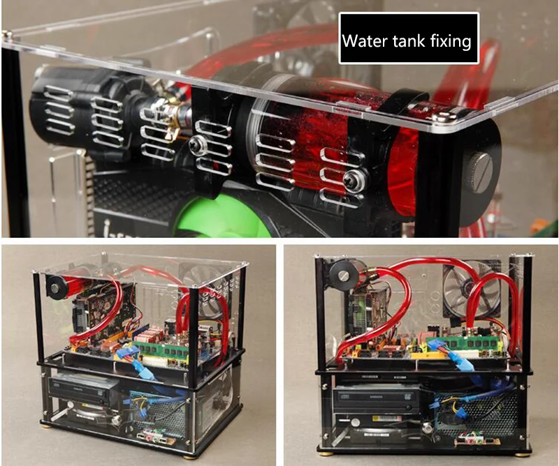 DIY Acrylic transparent chassis Open Frame Horizontal MATX PC case Water Cooling host Box computer Parts gabinete computador