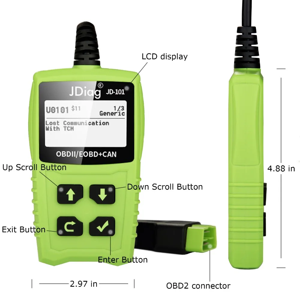 JDiag JD101 Easydiag инструмент диагностики авто читателя Кода лучше ELM327 obd2 сканер OEM123