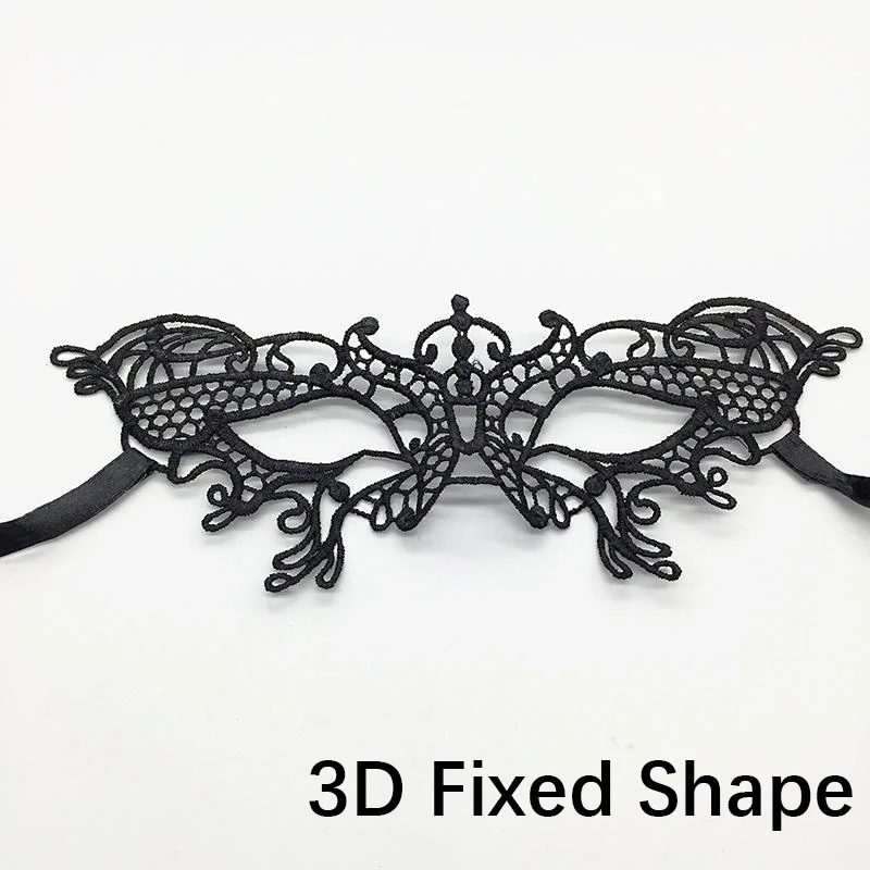 H-3D Бабочка Женская Сексуальная Маскарадная маска из кружева для карнавала Хэллоуин Мяч Маскарад Половина лица Вечерние Маски маскарадный костюм#30 - Цвет: H-3D