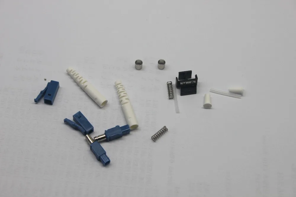 1000pcs LC MINI duplex fiber connector KITS SM MM OM3 blue Gray Aqua 2.0mm ftth LC SX SM connector Accessory Parts factory ELINK