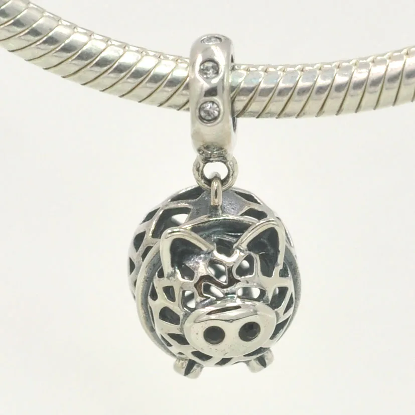 Новинка 2015 ажурная подвеска в виде свиньи из стерлингового серебра 925 пробы с