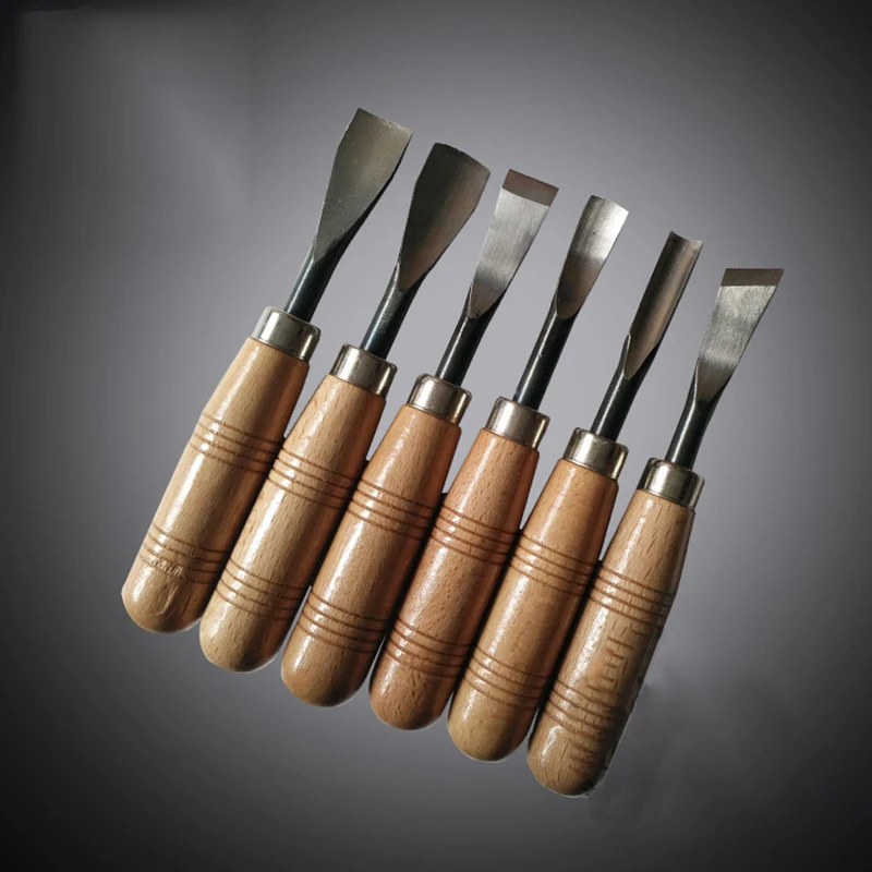 6Pcs/set Wood Carving Hand Chisel Tool Set for Carpenters Woodworking Carving Chisel DIY Detailed Hand Tools