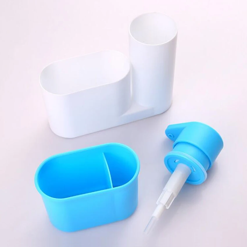 

2 in 1 Bathroom Liquid soap dispenser set Bathroom storage shelf Shampoo Soap Dispenser Practical for Kitchen