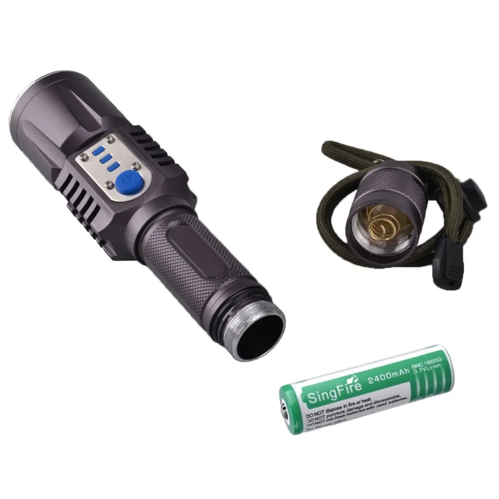 SingFire SF-349 CREE XML U2 1000LM 5-режим ультра Яркость w/USB Перезаряжаемые светодиодный