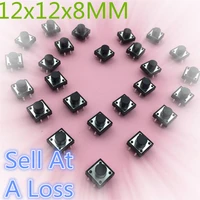30pcs 12x12x8mm 4pin g85 tactile tact push button micro switch self reset new dip top copper high quality sell at a loss usa
