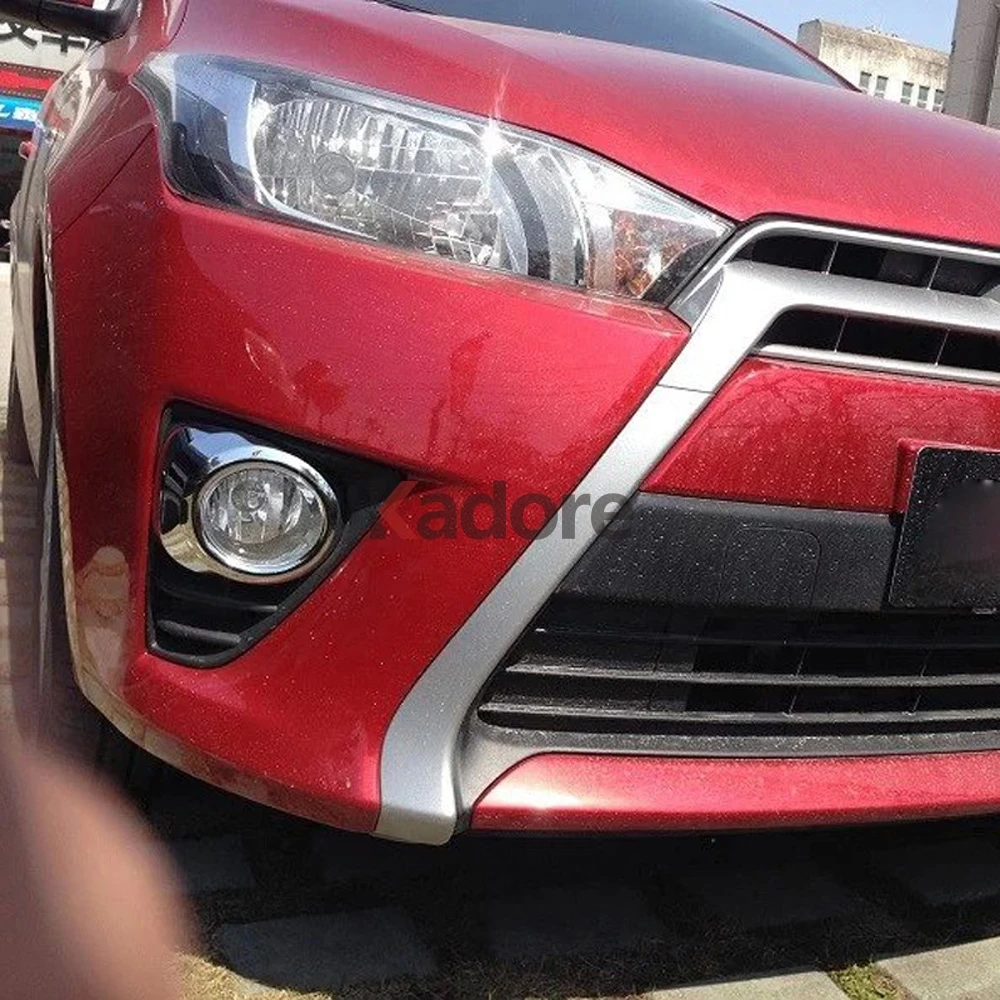 Для Toyota Yaris XP150 хэтчбек АБС Хромированная передняя противотуманная фара накладка автомобиль защиты внешние аксессуары