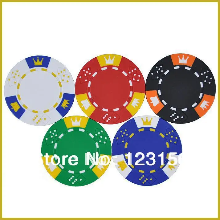 PK 5001 50 шт./упак. глины 14g фишки для покера вставка из металла пять прекрасных