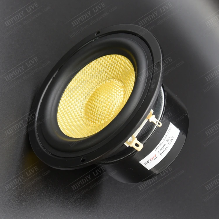 HI-FI DIY LIVE BK4-116S Hi-Fi 4 дюйма 4,5 дюйма низкочастотный динамик, 4-8 Ом, 50 Вт, аудио Вибрационный громкоговоритель из стекловолокна