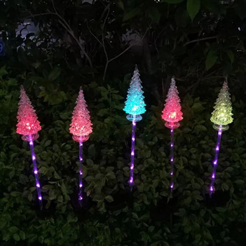 3 шт./лот солнечный свет Рождественская елка светодиодная подсветка лужайка