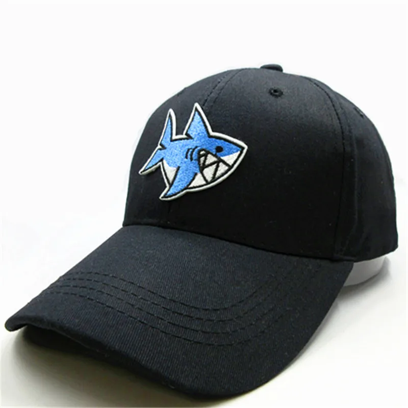 2019 мультяшная вышитая Акула хлопковая бейсболка в стиле хип хоп кепка