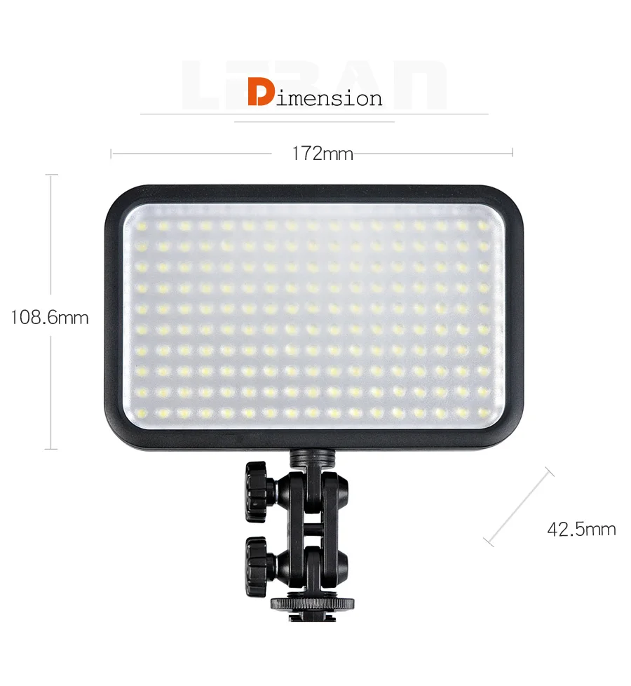 Godox LED170 видео Лампа светильник 170LED светильник видеокамера 5500-6500K для Canon Nikon Pentax DSLR цифровой камеры