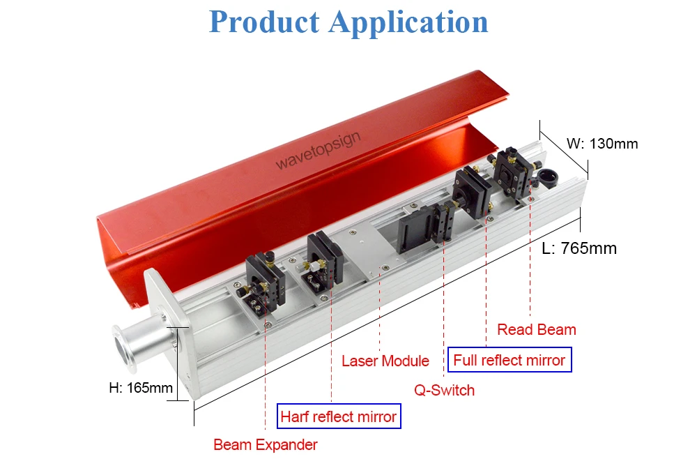 WaveTopSign 1064nm кварц K9 20*5 мм Половина и общее отражающее зеркало T = 50/ Выход зеркало лазерной сварки и резки машина использования