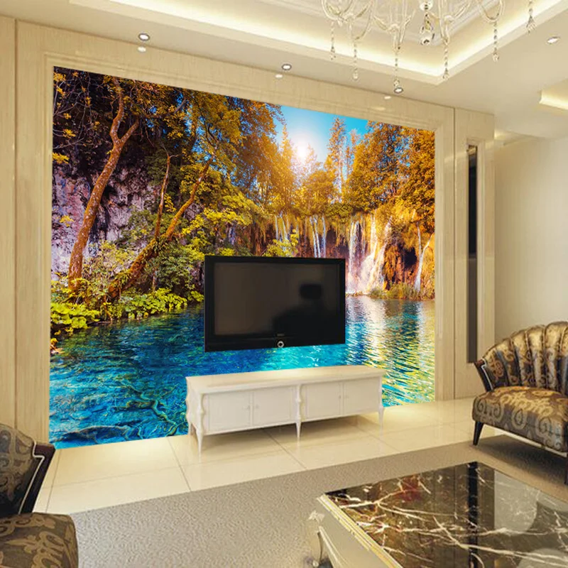 3d обои Beibehang природный ландшафт фотообои для дивана гостиной фона телевизора