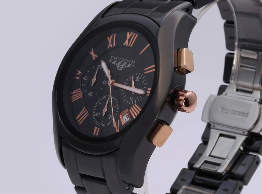 Новые мужские спортивные часы phyboth PB1410/1411 керамические наручные японские