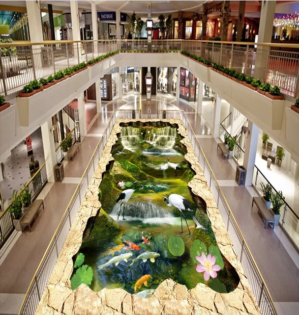 

[Self-Adhesive] 3D Animal Nature Landscape 3 Non-slip Waterproof Photo Self-Adhesive Floor Mural Sticker WallPaper Murals Print
