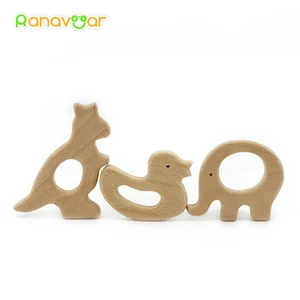 Прорезыватель для зубов Ranavoar, 10 шт.5 шт., из натурального дерева