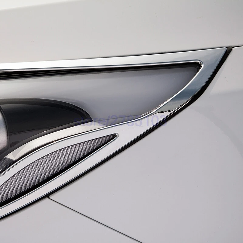 Для Hyundai ix35 2013 Chrome спереди и сзади Фары для автомобиля задние фонари Крышка лампы отделки Рамки ободок гарнир автомобиля Интимные аксессуары