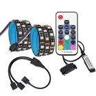 Чехол для ПК для компьютера, светодиодная RGB лента 5050, полный комплект с интерфейсом питания SATA и пультом дистанционного управления