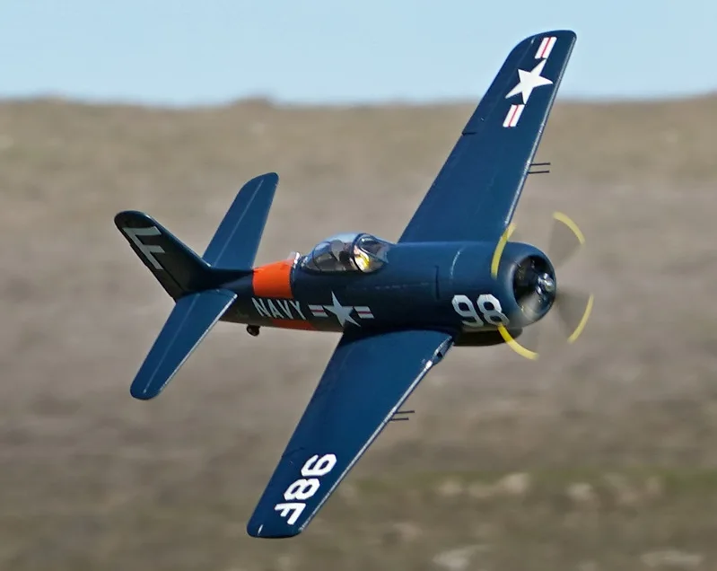 FMS 1100 мм 1 м F8F Bearcat 6CH с закрылками убирает 3S EPO PNP RC самолет Warbird хобби модель