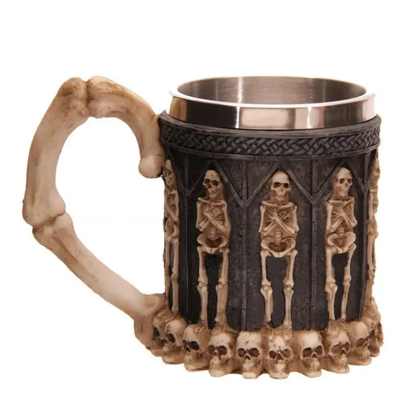Дешевая цена Xicara Mighty Tomb Of Lost Kings Skull бутылка кружка кофе большой чай пиво крутая чашка