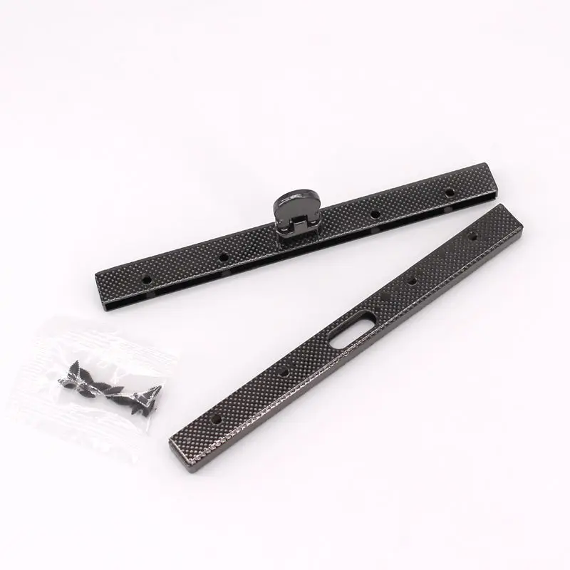 Gunblack KISSDIY 10pcs 11.4 CM Embossed fihished DIY Metal Purse frame Handle for Bag sewing,antique Bronze Silver and Gun Black color - Цвет: Gunblack