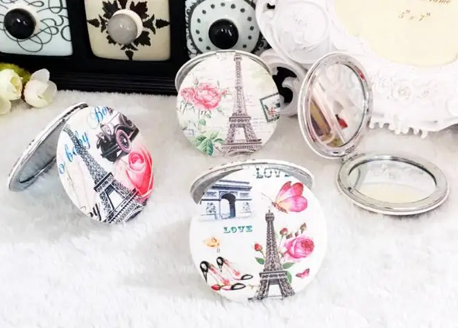 Портативное двухстороннее зеркало для макияжа 1 шт. косметическое мини-зеркало