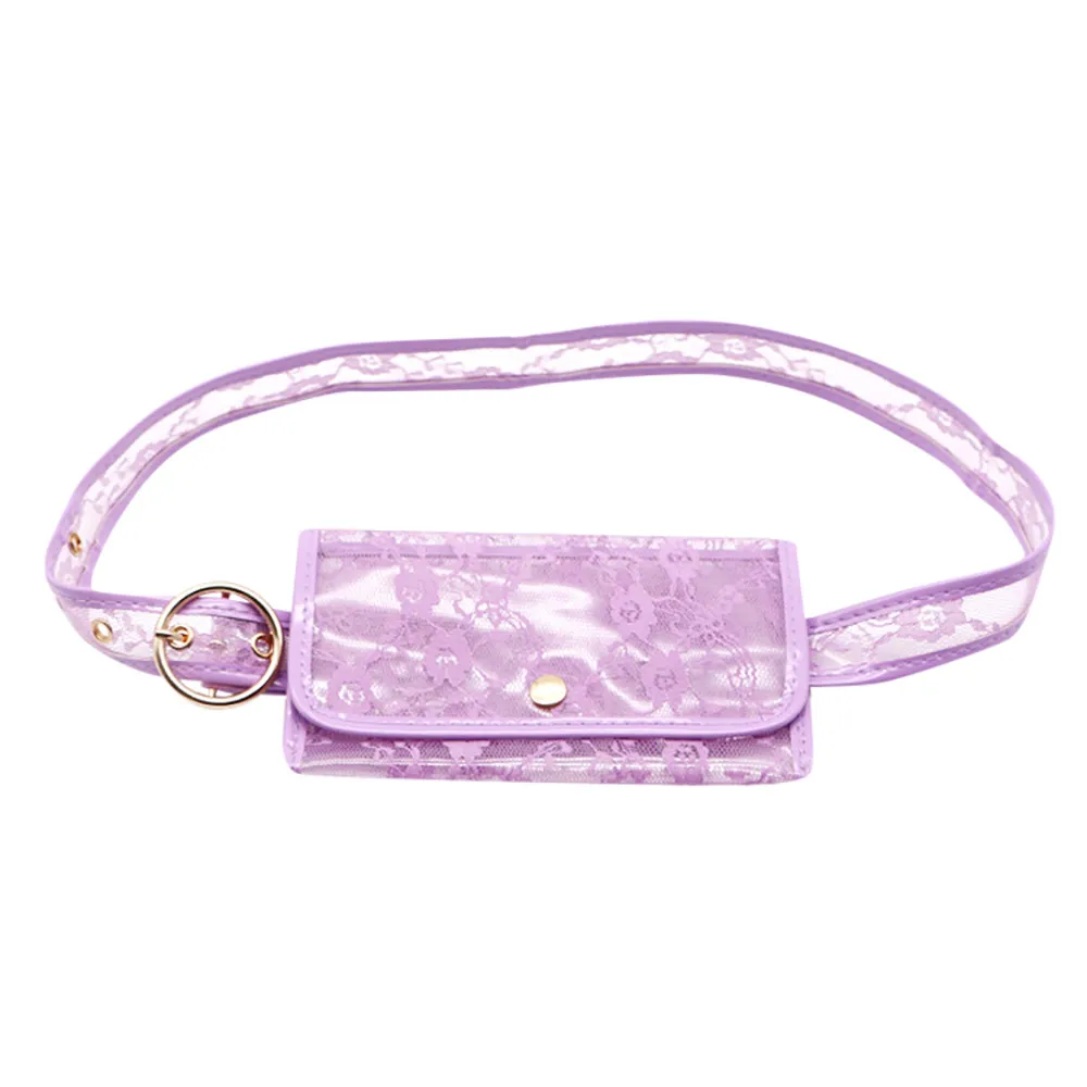Женские цветные карманы многоцелевой bolsa прозрачная Пряжка монета поясная сумка