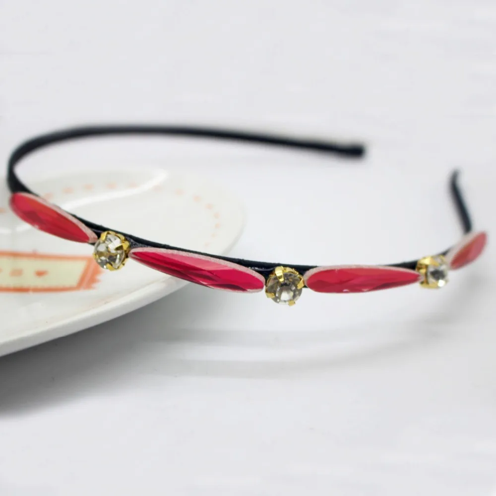 2017 простые повязки для волос со стеклом и кристаллами модные на голову