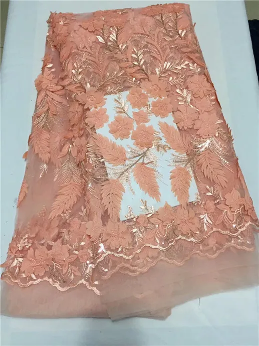 Новый стиль французская сетчатая кружевная ткань королевский синий 3d