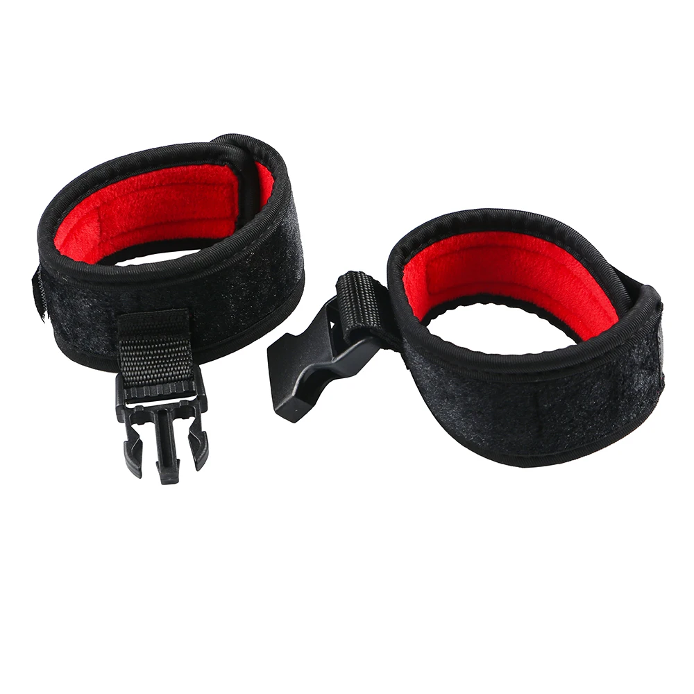 Сексуальная игра для взрослых Регулируемый плюшевый наручник лодыжки манжеты