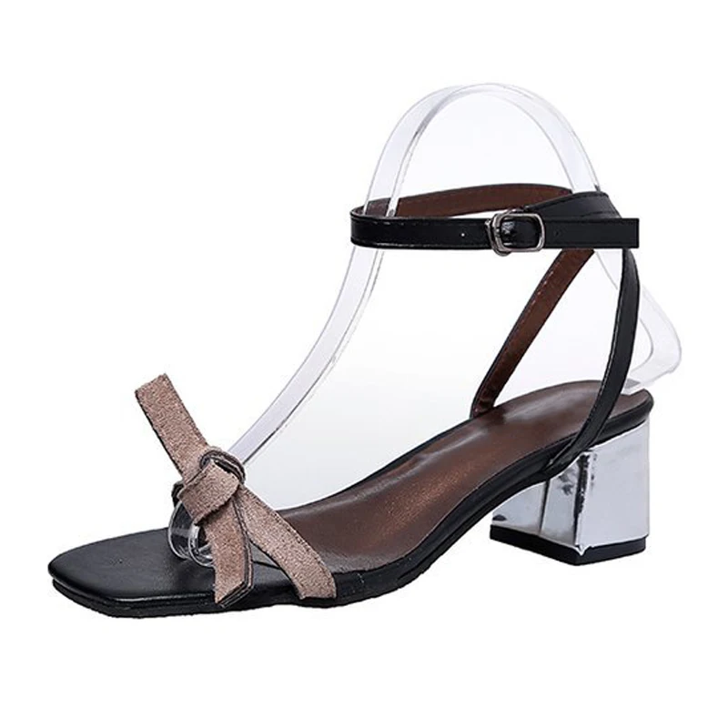 LALA IKAI/женские босоножки на низком каблуке Босоножки ремешке сзади лето