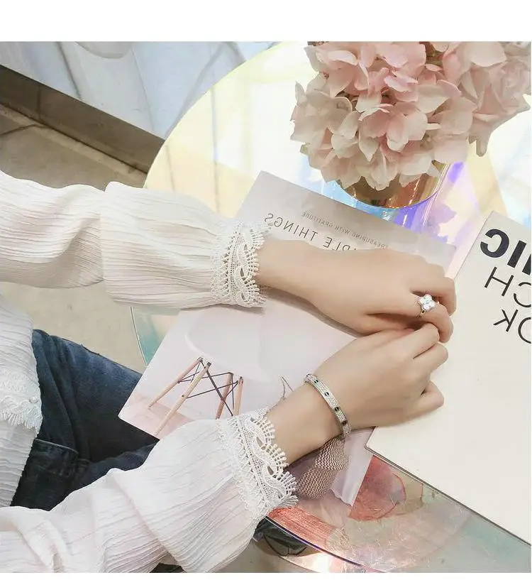Женская блузка, рубашка, Женские топы и блузки harajuku, модные женские блузки, белые кружевные блузы, женская блуза, плюс размер XXL
