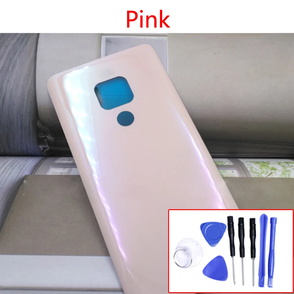 Pink-With Tool 6,5" Чехол На заднюю крышку для huawei mate 20 HMA-L09 HMA-L29 запасная задняя крышка батарейного отсека с клейкой наклейкой - Цвет: Pink-With Tool