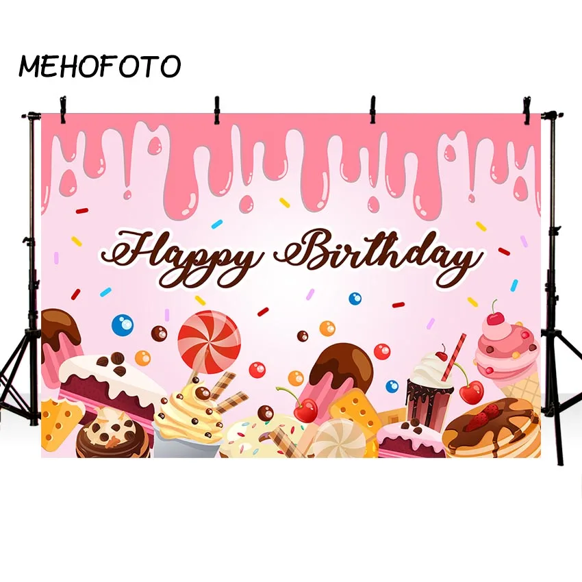 MEHOFOTO конфетный фон для фотосъемки милый сливочный пончик мороженое украшения