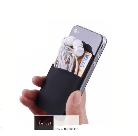 800 шт./лот прочный 3M клейкий стикер силиконовый смарт кошелек для всех мобильных