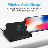 quick wireless charger for iphone samsung huawei tablet qc3 0 multi charge station new fast type c charging dock us uk eu plug