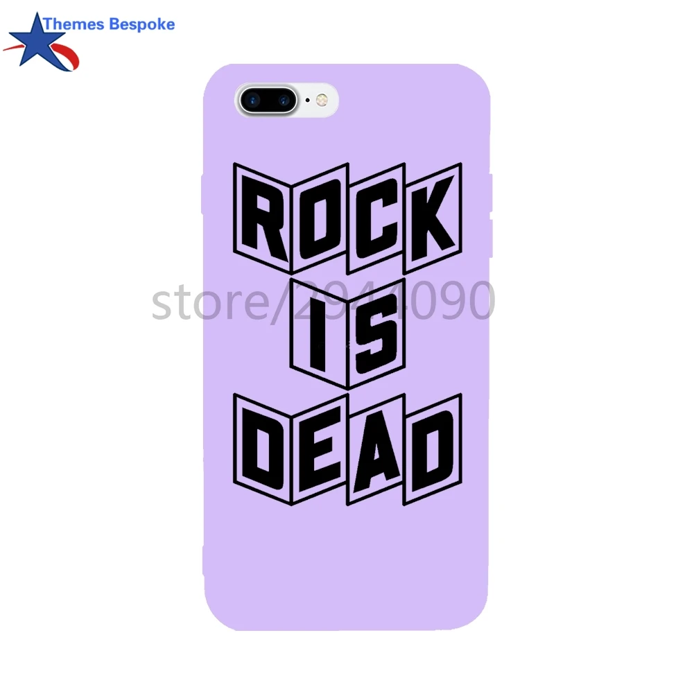 Ультра-тонкий В виде ракушки для iPhone 6/6S/6S plus/6 s plus/8/8 плюс rock Is Dead 7 Plus/7/x