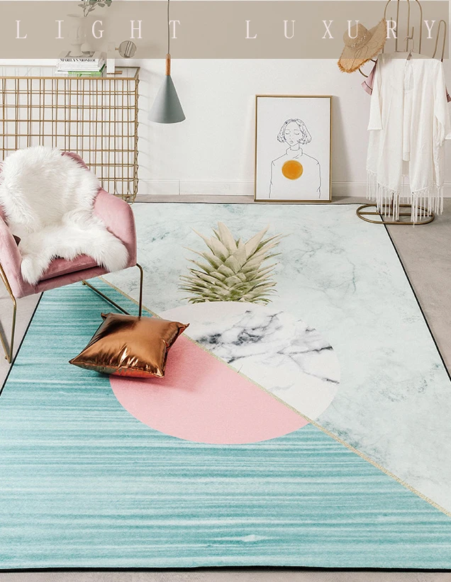 Geometry Plant Pattern Chenille Material Europe Carpet rug Living room Bedroom Study Coffee table Decorative Room | Дом и сад